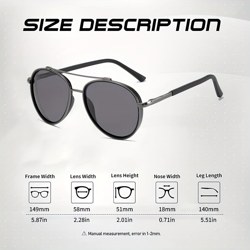 Retro Premium Cool Ovale Gepolariseerde Fashion Zonnebril, Aviator Stijl