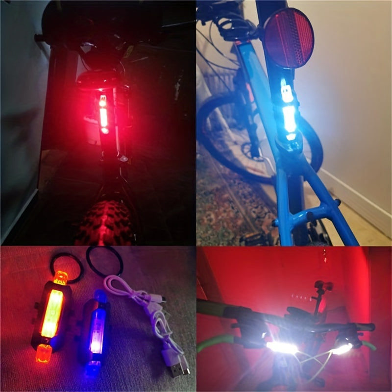 Oplaadbaar USB LED-fietsachterlicht - 4 knippermodi