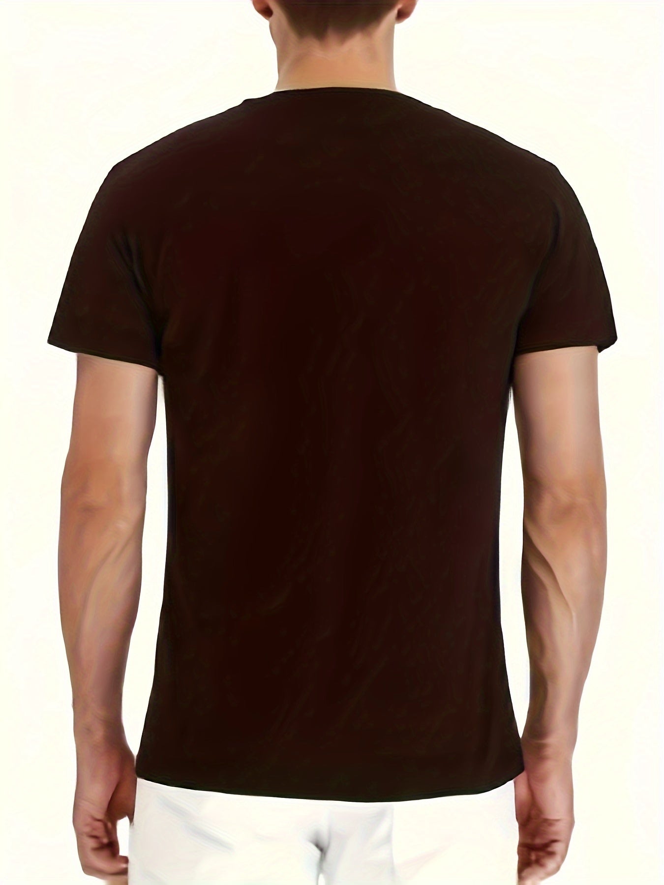 Mannen T-shirt Met Knoopsluiting En Borstzak