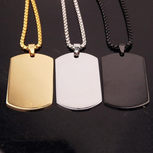 Hooggepolijste dog tag ketting heren hoogwaardige roestvrijstalen hanger ketting stijlvolle sieraden