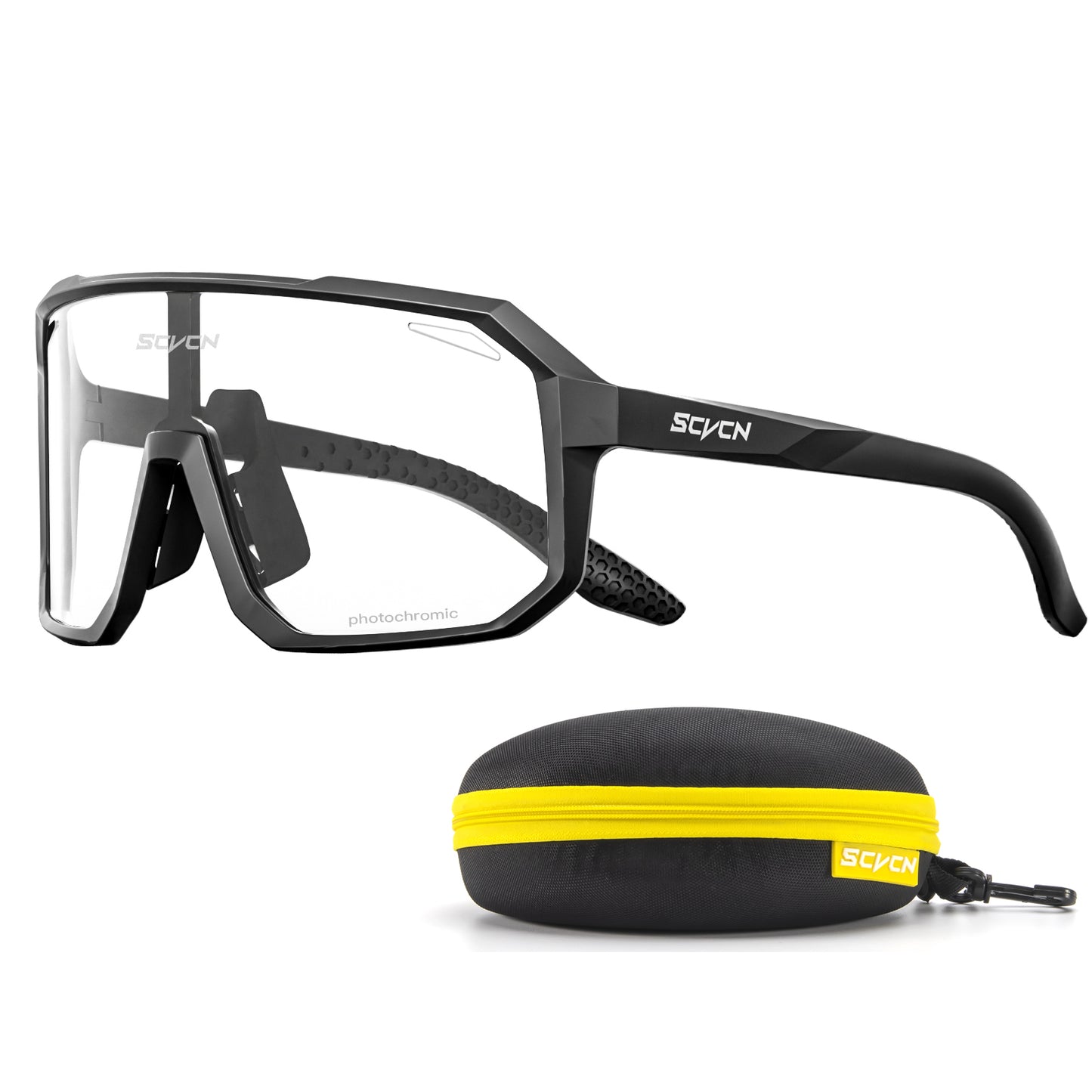 SCVCN Photochromic Fietsbril, 1 Lens Fietsbril voor Heren en Dames