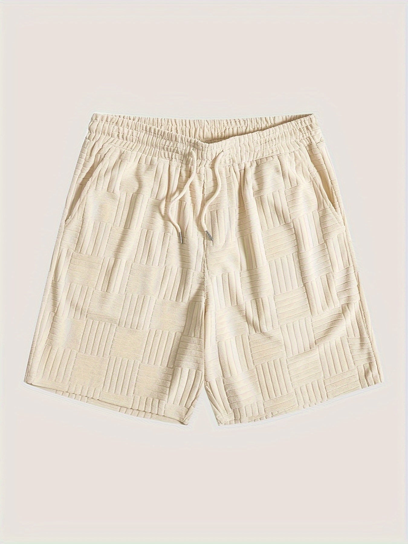 Herenmode Met Trendy Blokpatroon Shorts Met Zakken