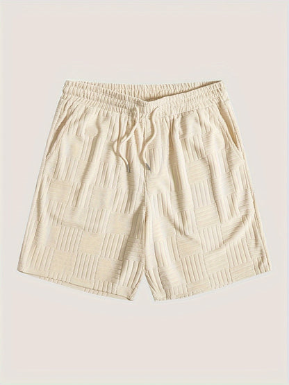 Herenmode Met Trendy Blokpatroon Shorts Met Zakken