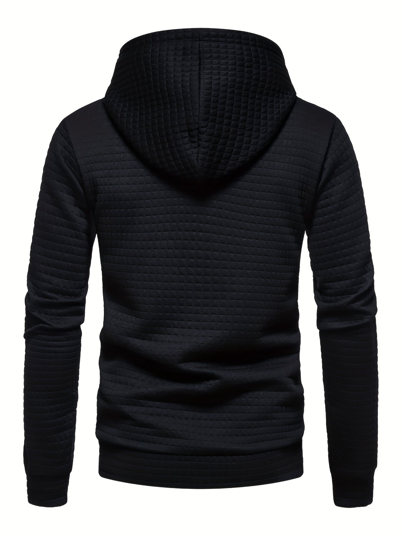 Hoodie voor heren wafelpatroon