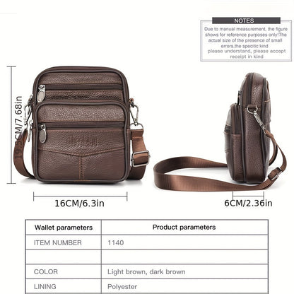 Heren nieuwe lederen crossbody tas