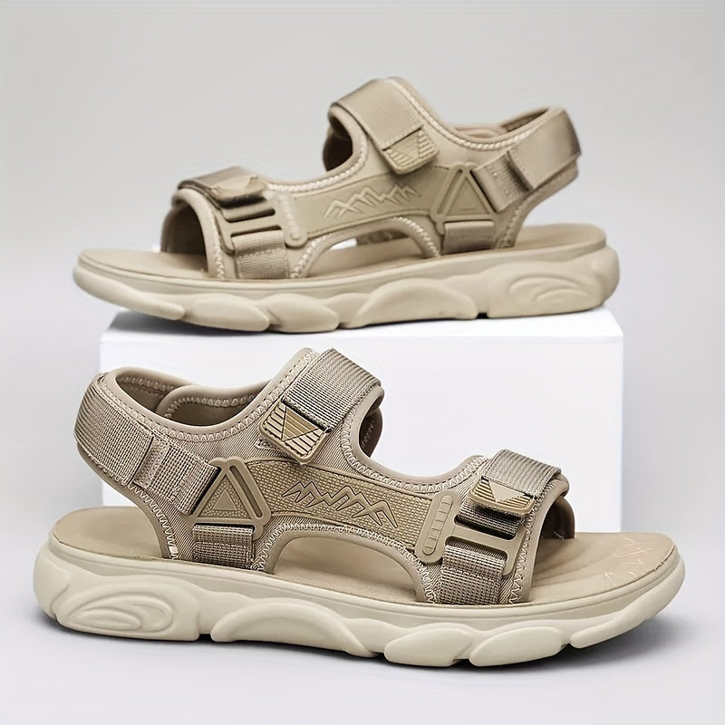 Herenmodieuze Sandalen Met Effen Kleur En Open Teen