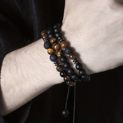 4 trendy kralen armbanden voor mannen voor dagelijkse decoratie