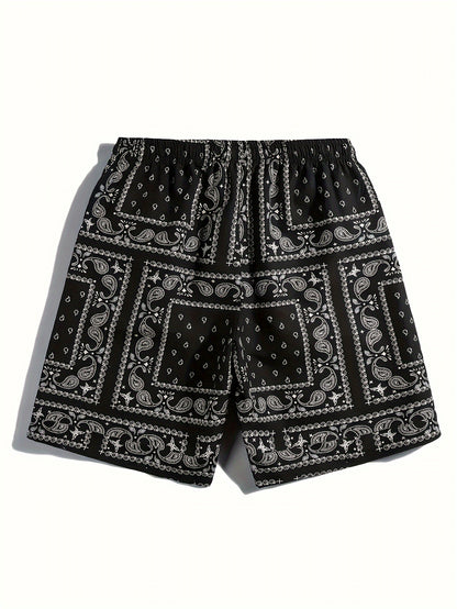 Heren Casual Paisley Patroon Actieve Korte Broek