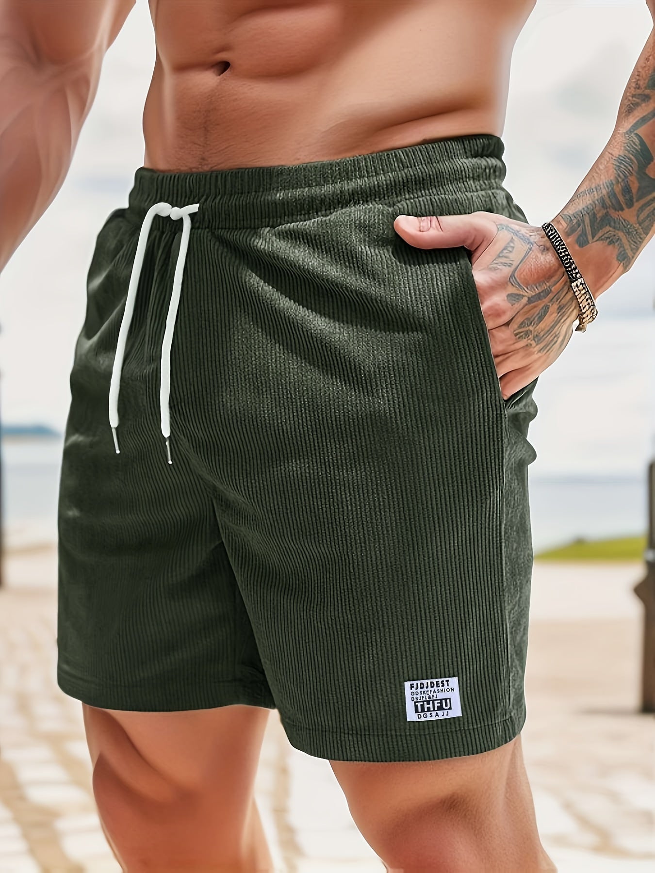 Heren Casual Corduroy Shorts