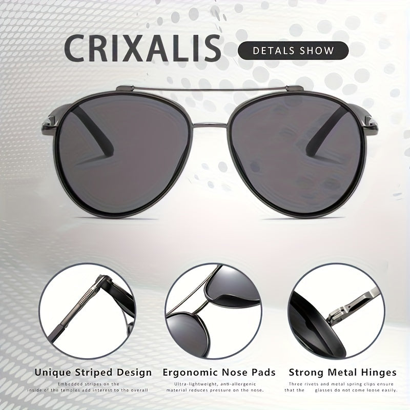 Retro Premium Cool Ovale Gepolariseerde Fashion Zonnebril, Aviator Stijl