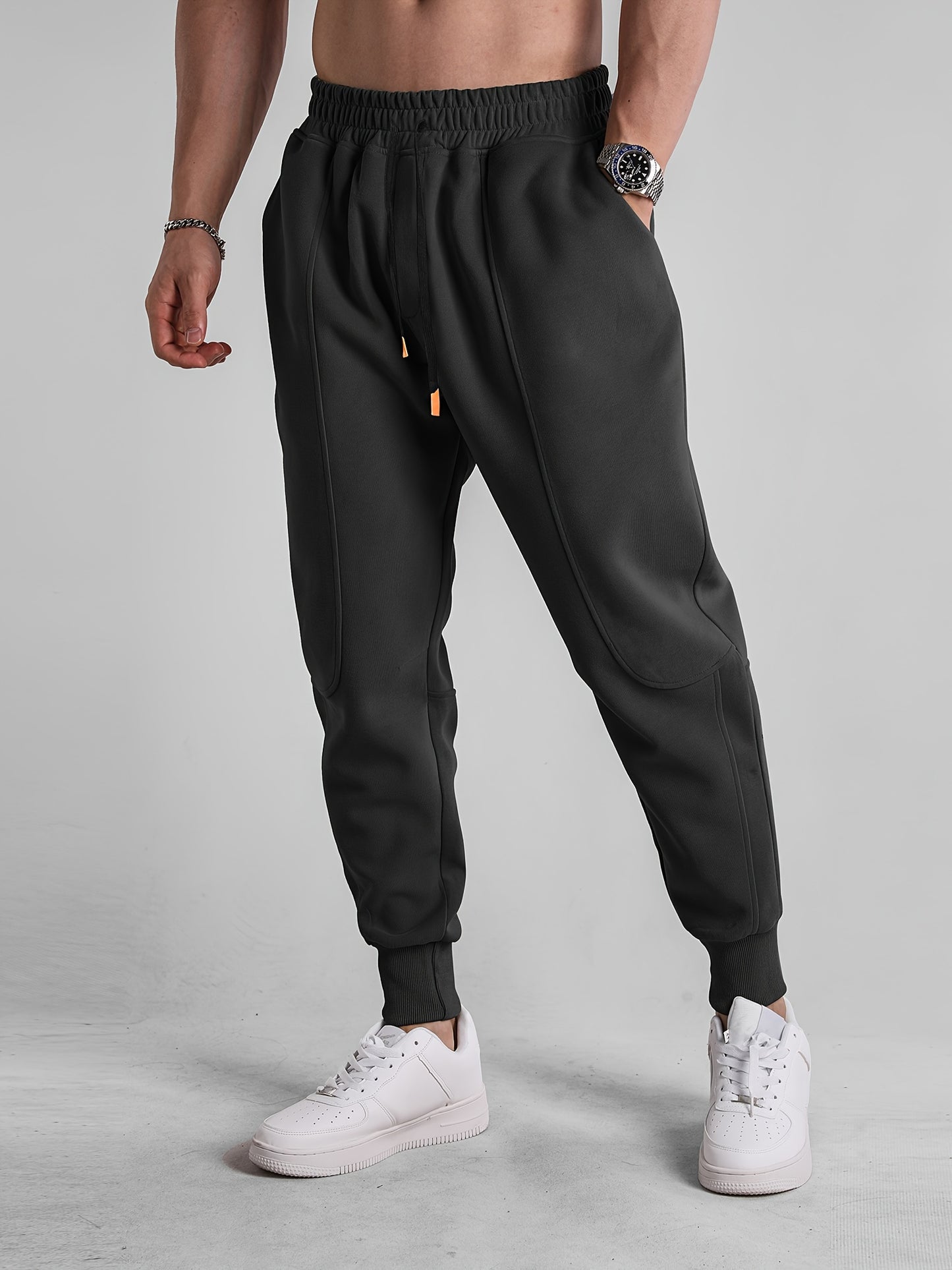 Heren Joggingbroek Met Trekkoord, Zakwarme, Casual Comfortabele