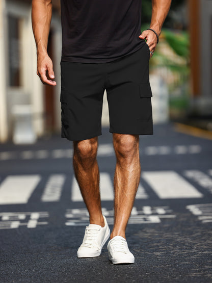 Effen casual comfortabele cargoshort voor heren