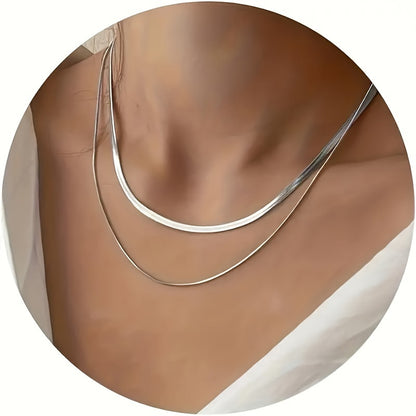 Lichte Luxe Slangenbottenketting Dames Eenvoudig Temperament