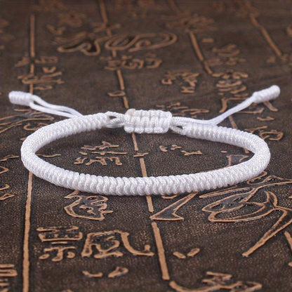 1pc Handgemaakt Gevlochten Boeddhistische Knoop Touw Armband