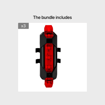 Oplaadbaar USB LED-fietsachterlicht - 4 knippermodi