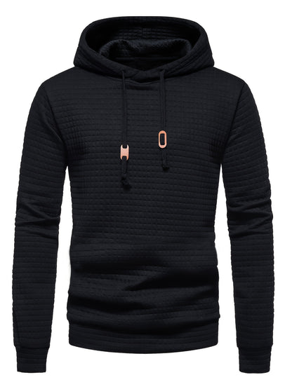 Hoodie voor heren wafelpatroon