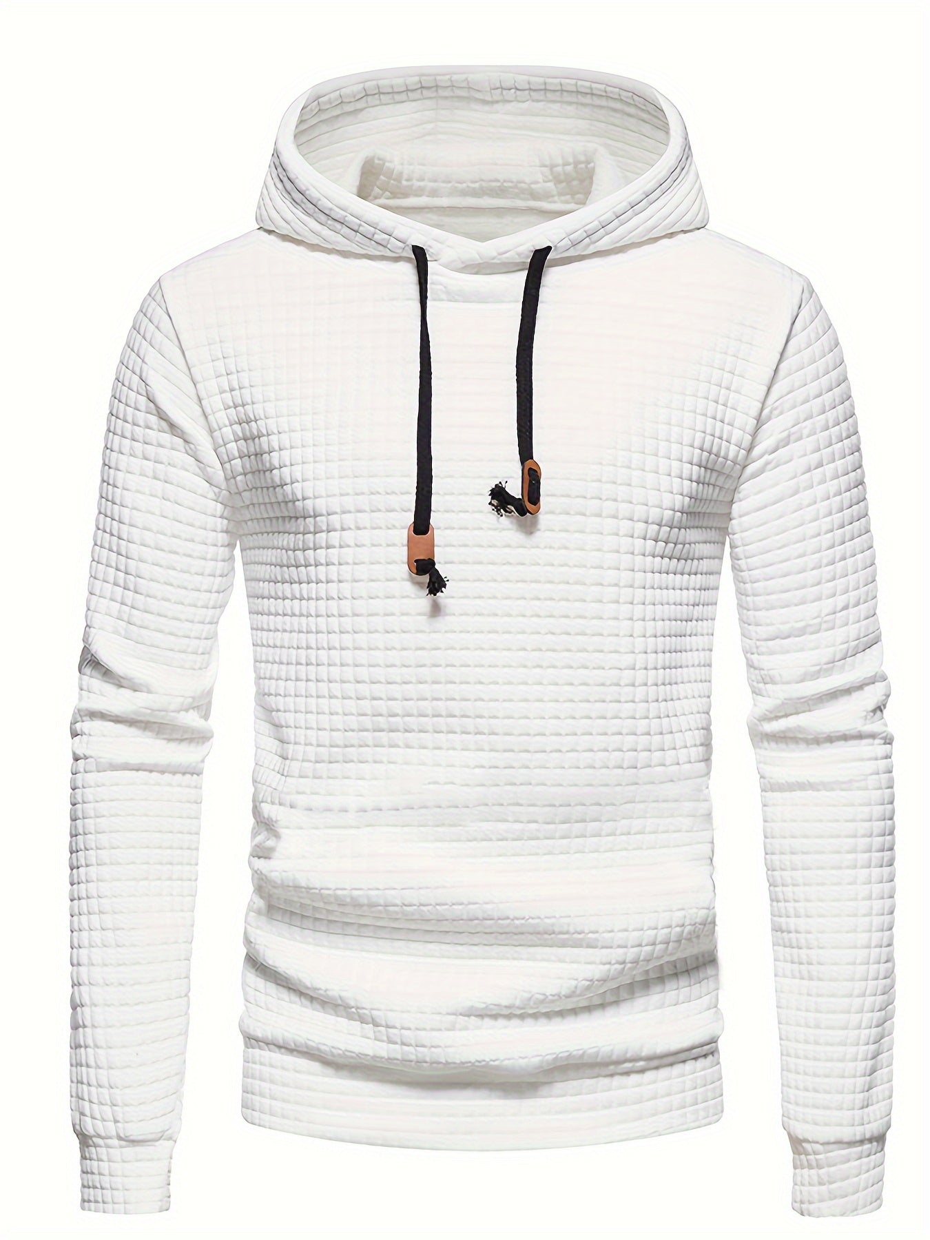 Hoodie voor heren wafelpatroon