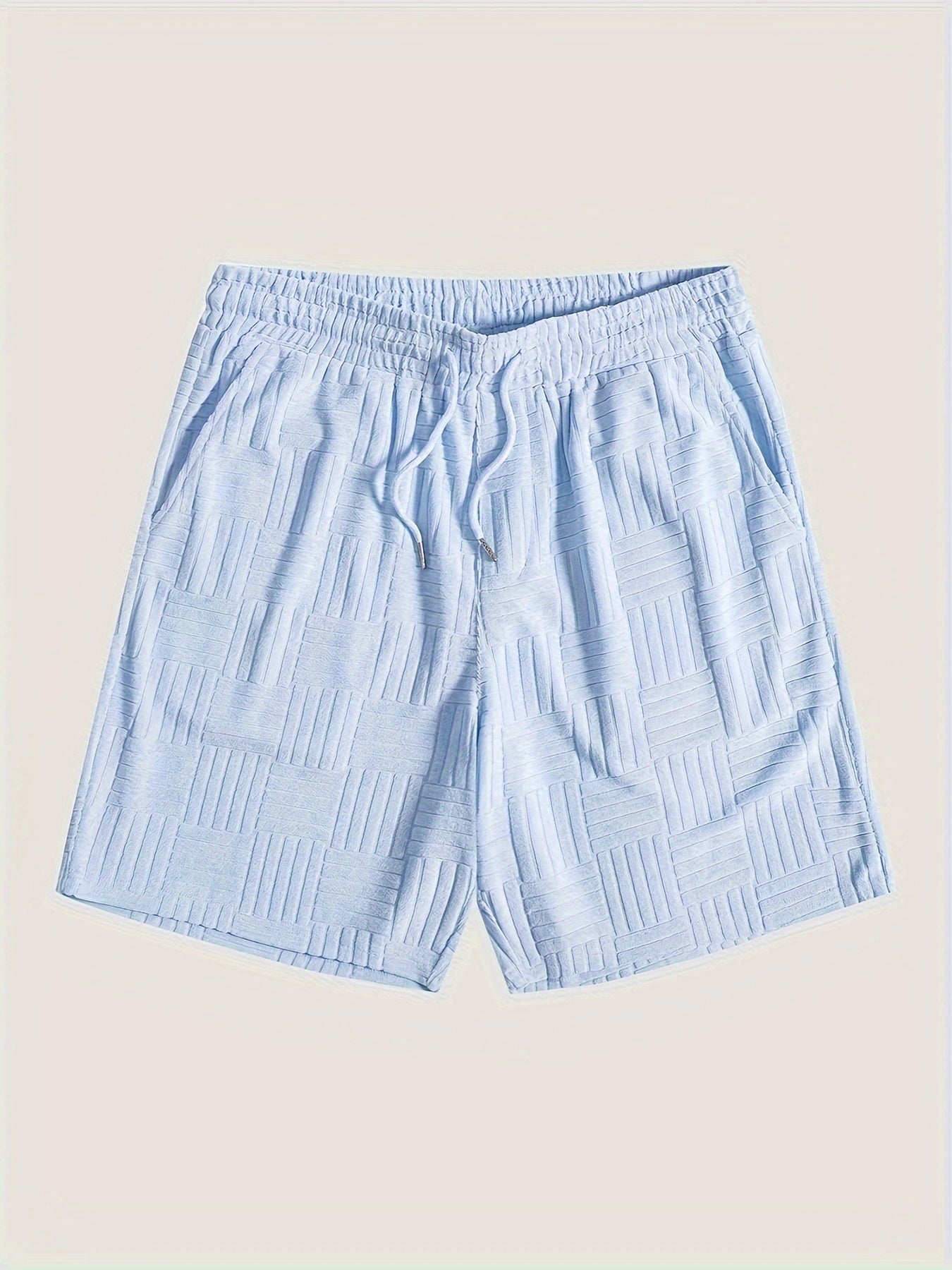 Herenmode Met Trendy Blokpatroon Shorts Met Zakken