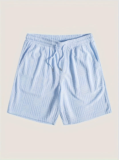 Herenmode Met Trendy Blokpatroon Shorts Met Zakken