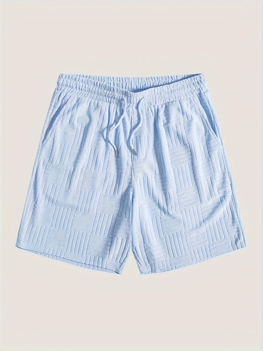 Herenmode Met Trendy Blokpatroon Shorts Met Zakken