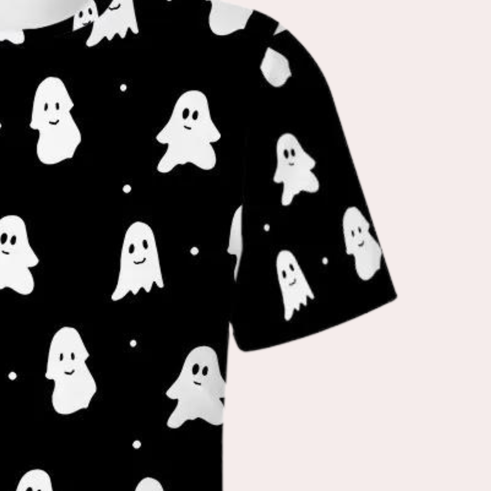 Lars - Comfortabel Heren T-shirt met Halloween Spookjesprint