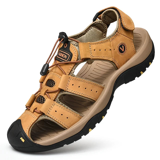 Zomer Heren Sandalen Echt Lederen Heren Casual