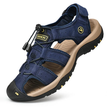 Zomer Heren Sandalen Echt Lederen Heren Casual