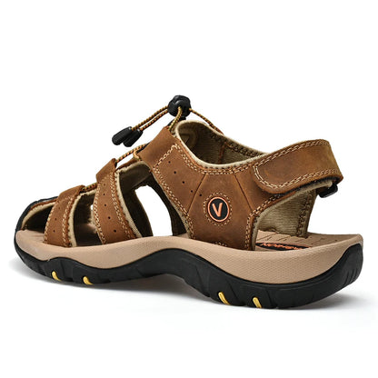 Zomer Heren Sandalen Echt Lederen Heren Casual