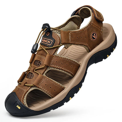 Zomer Heren Sandalen Echt Lederen Heren Casual