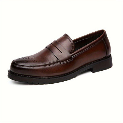 Heren Brogue Penny Loafers Met PU-lederen Bovenwerk