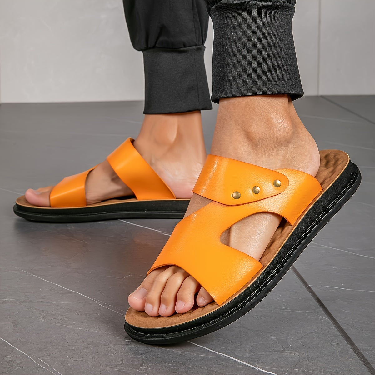 Stijlvolle Open Neus Sandalen Voor Heren, Comfortabele Antislip Duurzame