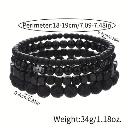 4 trendy kralen armbanden voor mannen voor dagelijkse decoratie