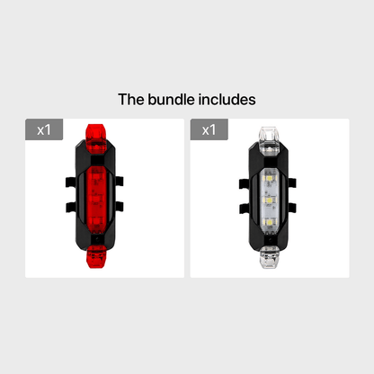 Oplaadbaar USB LED-fietsachterlicht - 4 knippermodi