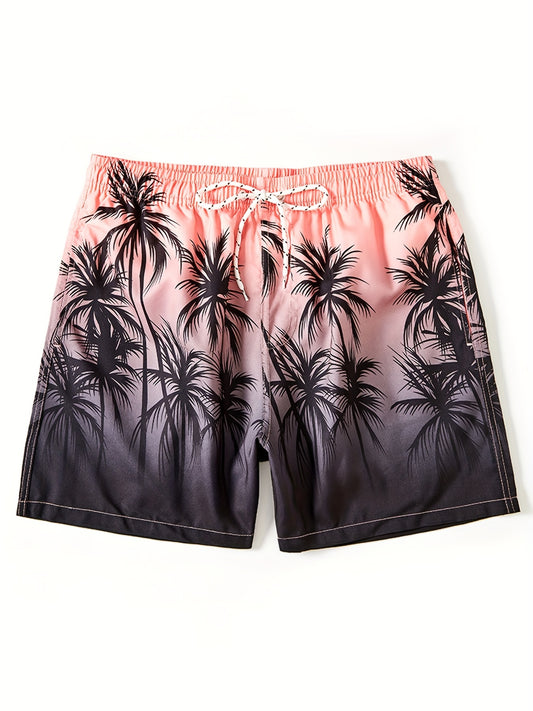 Kokospalm patroon print mannen zwembroek sneldrogende trekkoord strand shorts