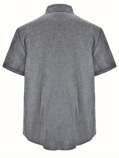 Mannen Casual T-shirt met kraag en grafische print in effen kleur