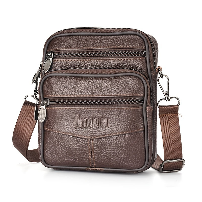 Heren nieuwe lederen crossbody tas