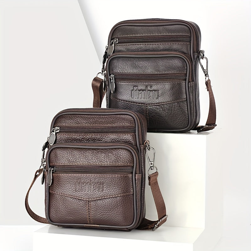 Heren nieuwe lederen crossbody tas