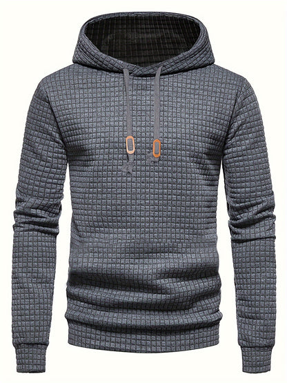 Hoodie voor heren wafelpatroon