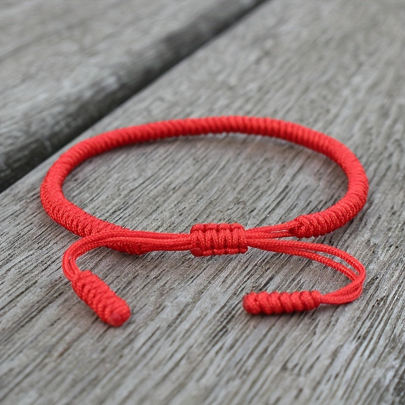 1pc Handgemaakt Gevlochten Boeddhistische Knoop Touw Armband