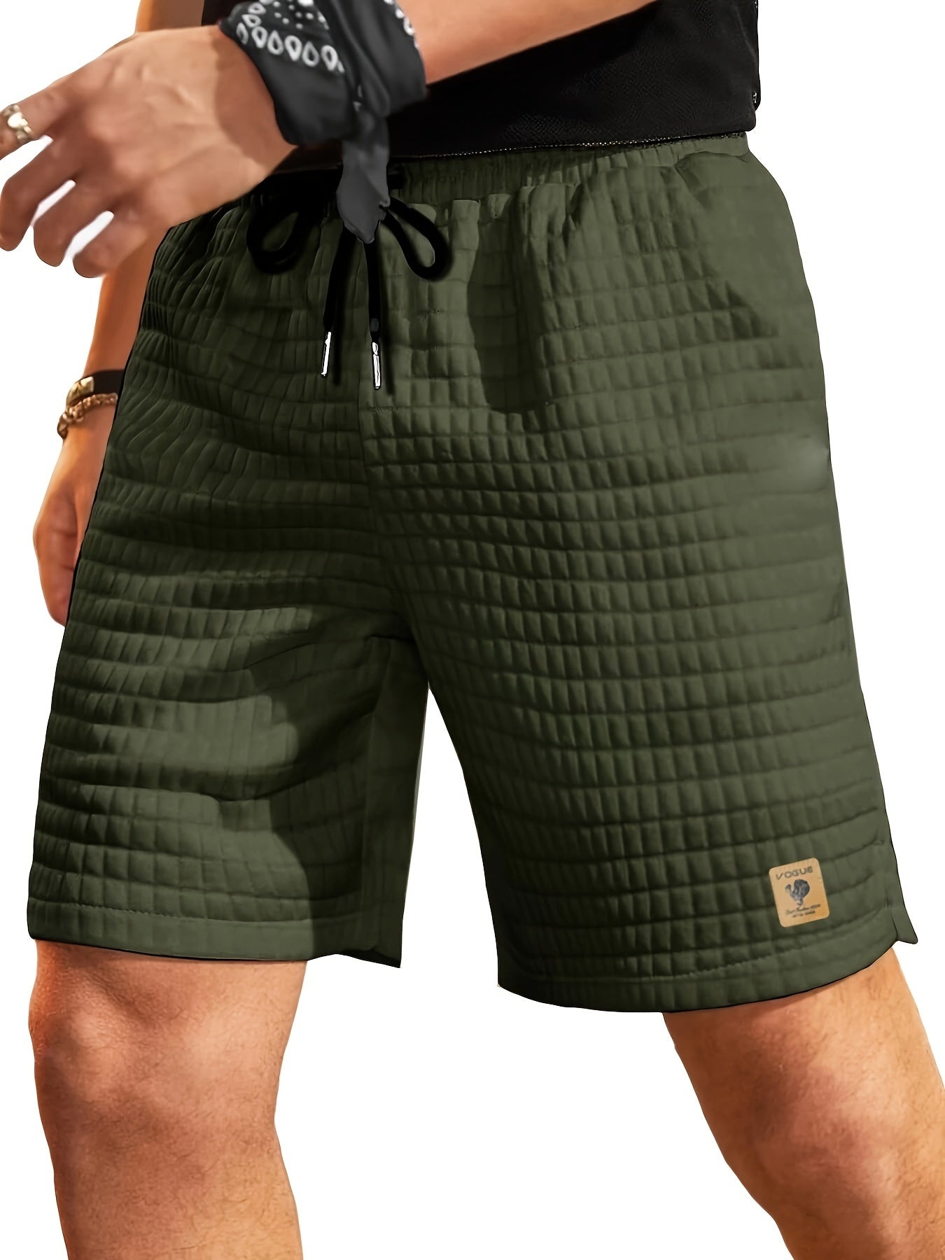 Mannen Casual Wafel Patroon Shorts