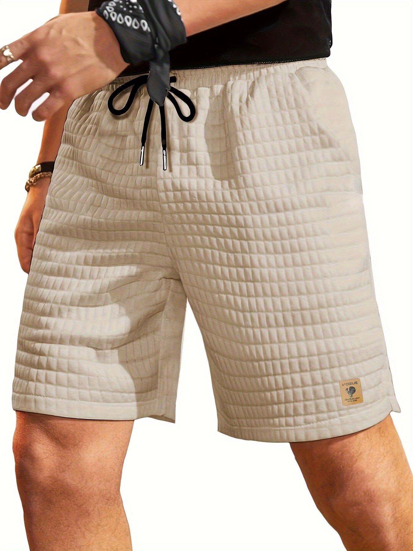 Mannen Casual Wafel Patroon Shorts