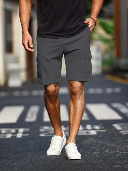 Effen casual comfortabele cargoshort voor heren