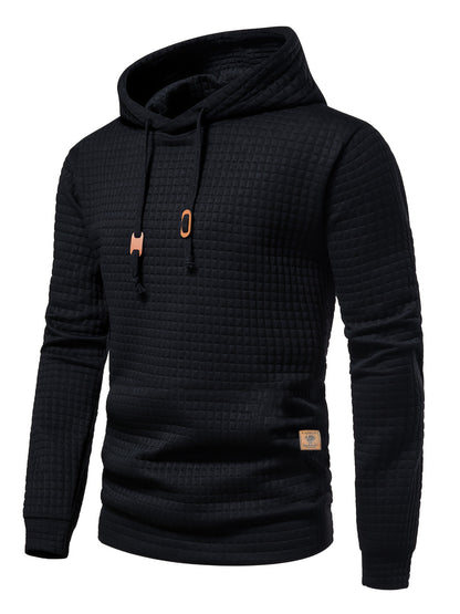 Hoodie voor heren wafelpatroon