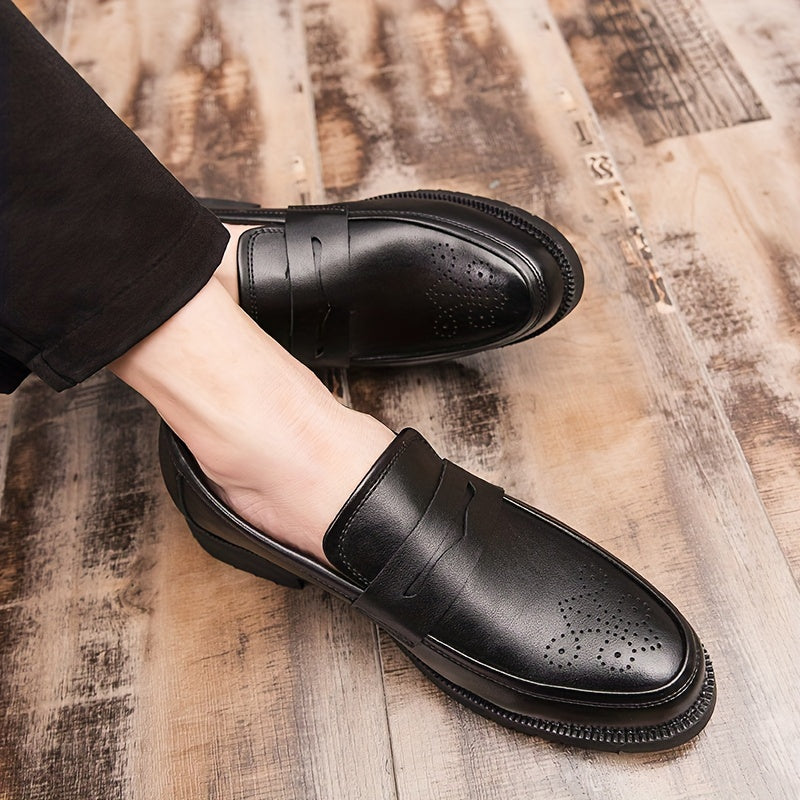 Heren Brogue Penny Loafers Met PU-lederen Bovenwerk