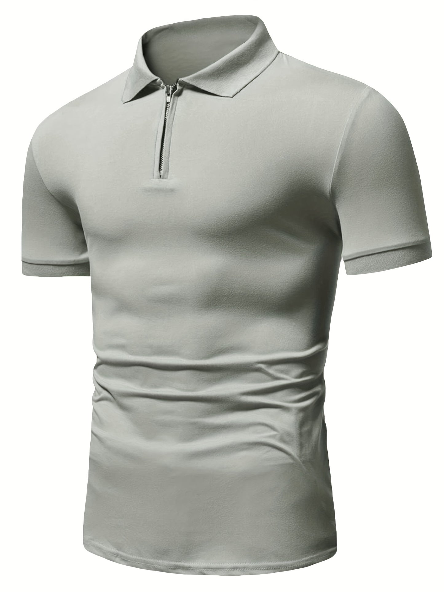 Informele Stretch Heren Golfshirt Met Effen Kleur