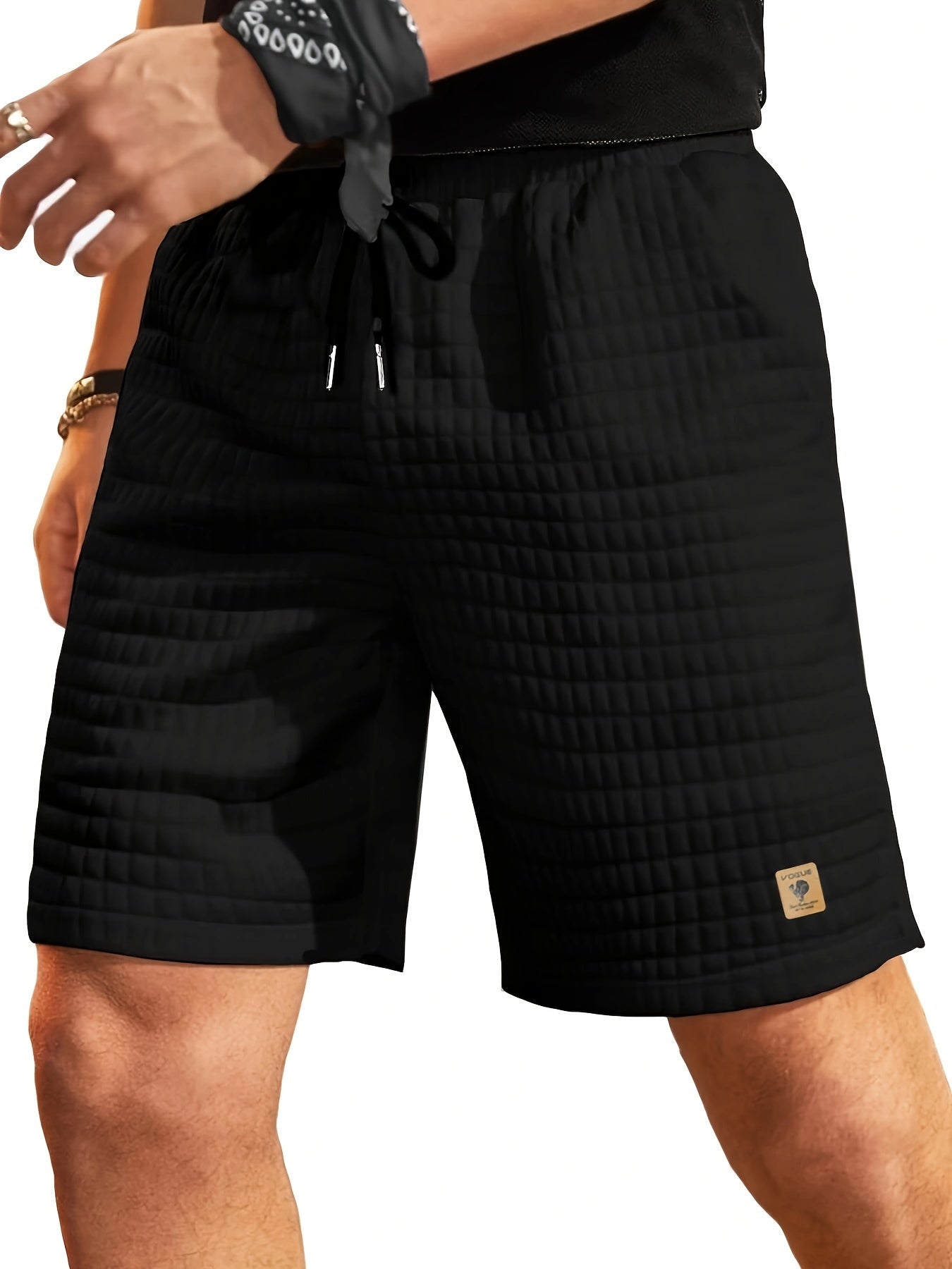 Mannen Casual Wafel Patroon Shorts