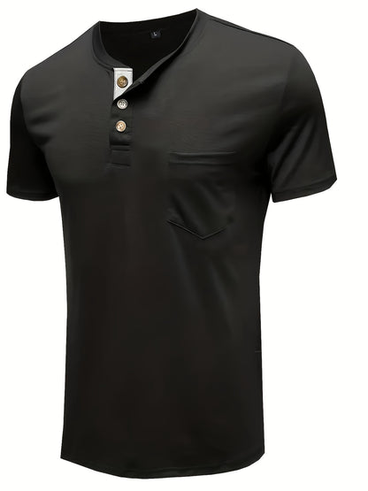 2 Stuks Heren Henley Shirt Voor de Zomer